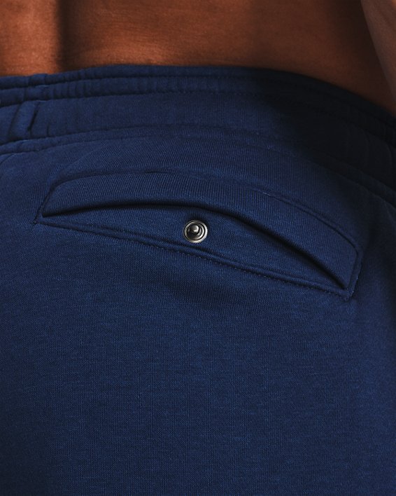 Men's UA Rival Fleece Big Logo Shorts, Blue, pdpMainDesktop image number 3